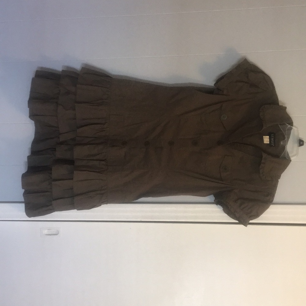 Venus Green Dress With Ruffles